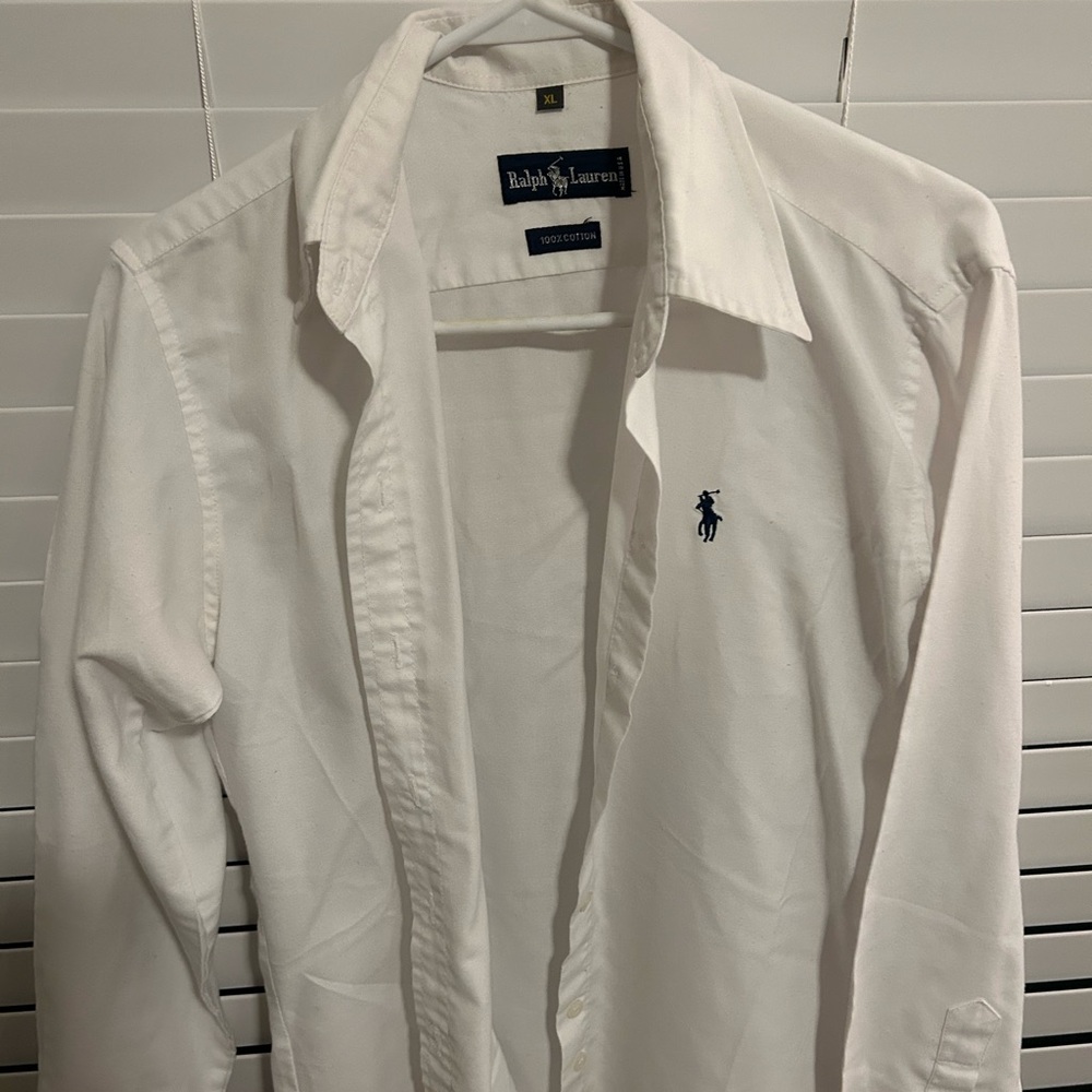 Ralph Lauren White Blouse Classic Polo Style
